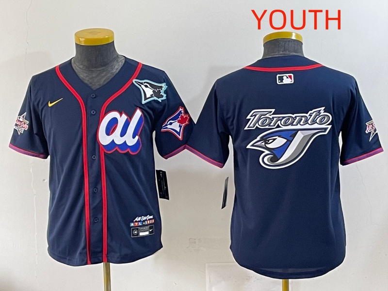 Youth 2025 Toronto Blue Jays blank dark blue 2025 MLB All Star Nike  Jersey style 6